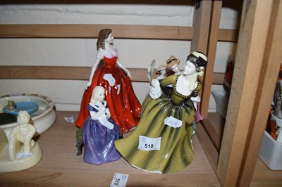 Lot 518 - FIVE DOULTON AND OTHER FIGURINES