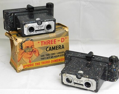 Lot 85 - Two Coronet "3-D" stereo camera's, one with...