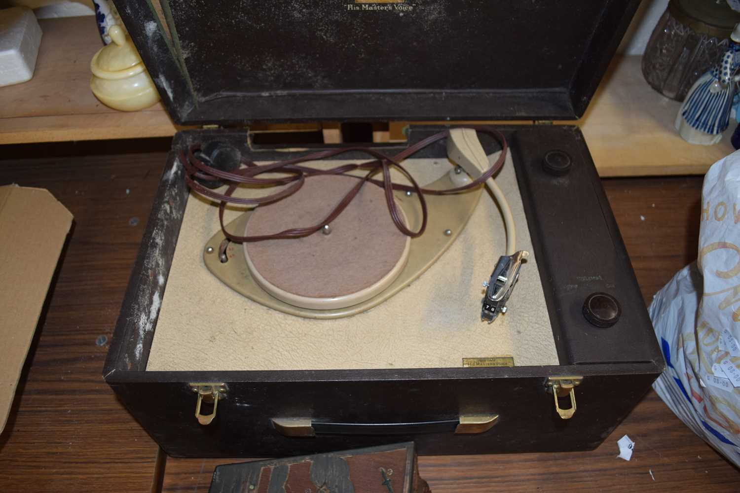 Lot 527 CASED HMV PORTABLE RECORD PLAYER