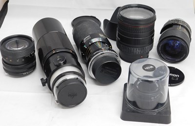 Lot 94 - A quantity of camera lenses: to include a...