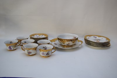 Lot 69 - Group of tea wares with gilt borders and...