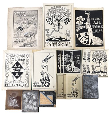 Lot 1086 - BOOKPLATE INTEREST: Bookplate proofs and...
