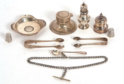 Lot 64 - Mixed Lot: An Edwardian small silver capstan...