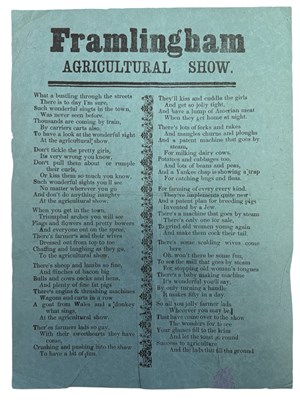 Lot 1244 - ANON: A poem concerning FRAMLINGHAM...