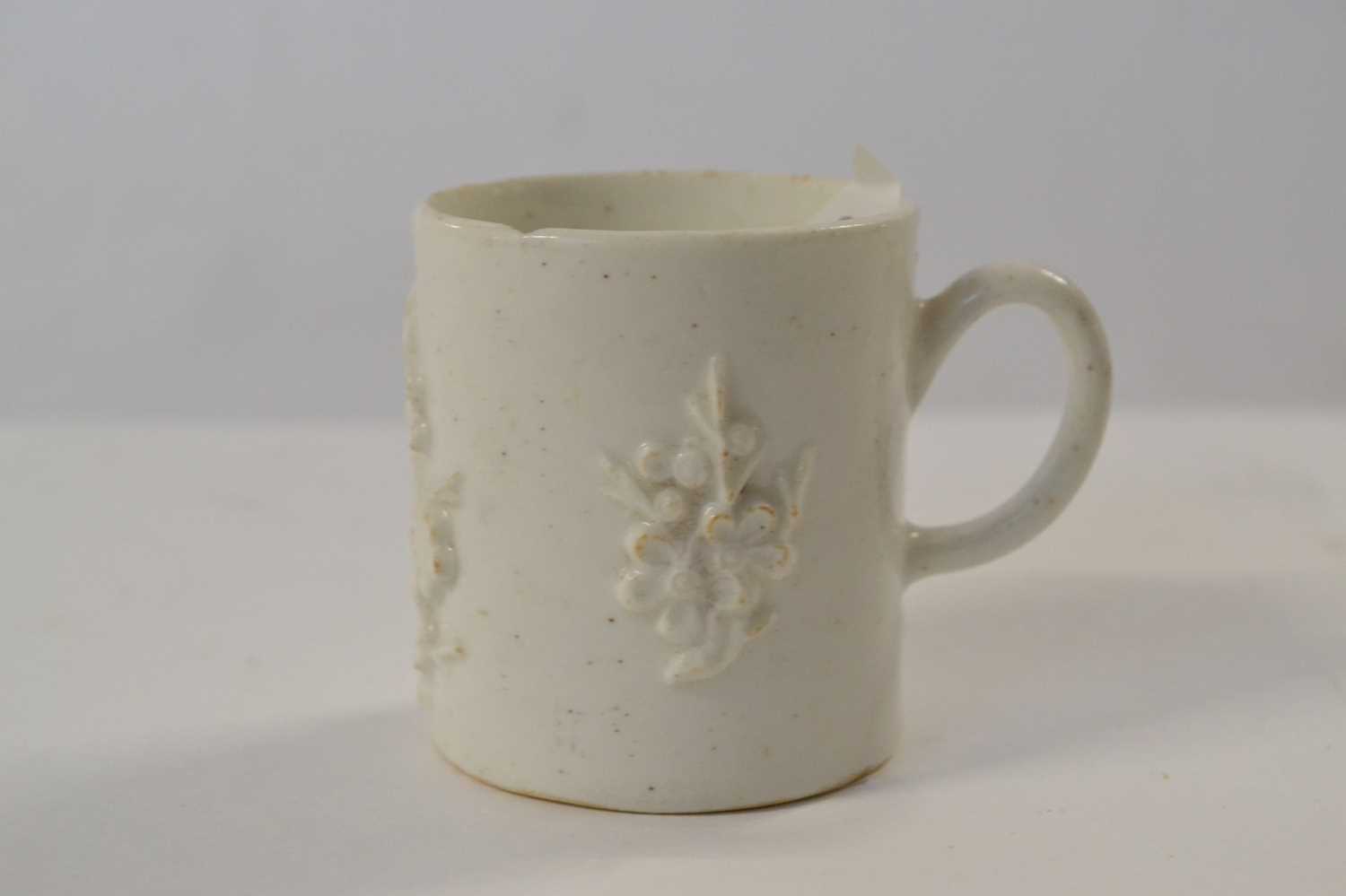 Lot 395 - Bow Porcelain Blanc de Chine Coffee Can c.1755