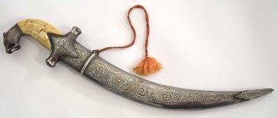 Lot 67 - Moghul / Indo persian Damascus tiger head...