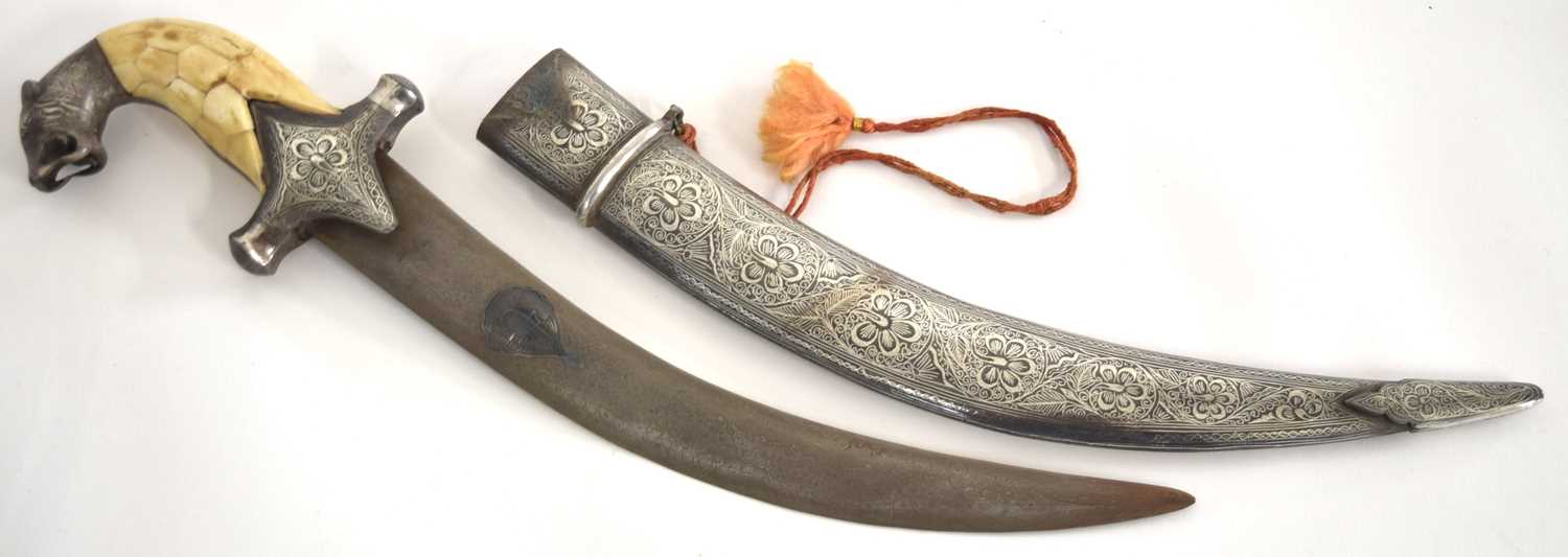 Lot 67 - Moghul / Indo persian Damascus tiger head...