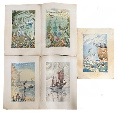 Lot 1265 - Four coloured prints [possibly bookplates]:...
