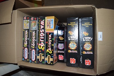 Lot 603 - ONE BOX OF JIGSAWS