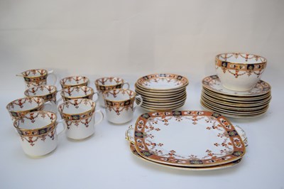 Lot 73 - English porcelain tea set with a gilt and...