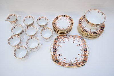 Lot 73 - English porcelain tea set with a gilt and...