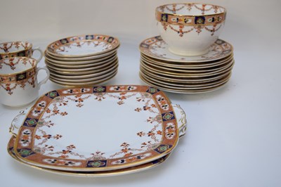 Lot 73 - English porcelain tea set with a gilt and...