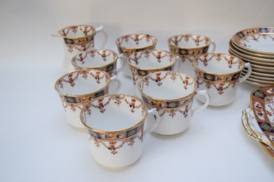 Lot 73 - English porcelain tea set with a gilt and...