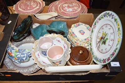 Lot 604 - ONE BOX VARIOUS CHINA TO INCLUDE POOLE POTTERY...