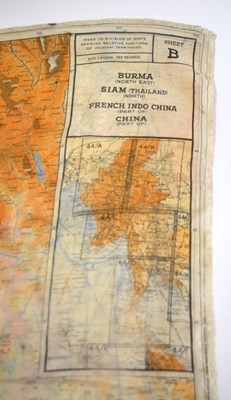 Lot 104 - Second World War Silk escape map of Burma and...
