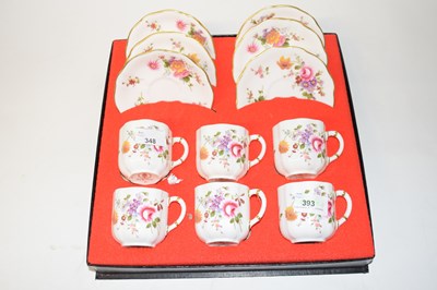 Lot 348 - A Royal Crown Derby coffee set decorated with...
