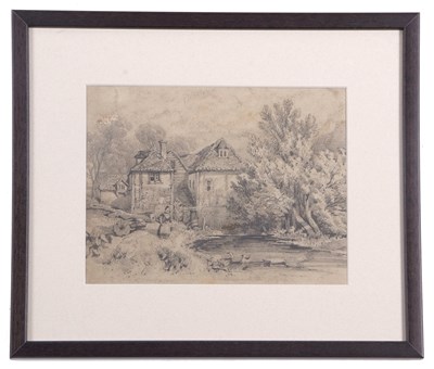 Lot 451 - British School, 19th century, Rural scene with...