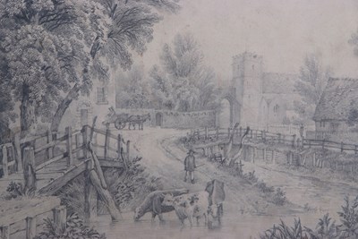 Lot 465 - British School, 19th century, Village study...
