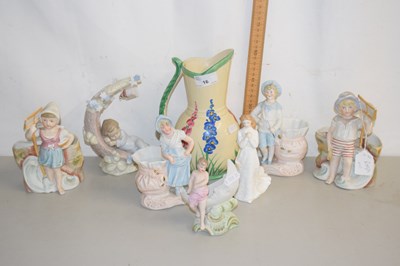 Lot 16 - A range of various bisque porcelain figures,...