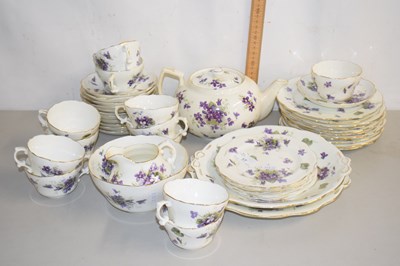 Lot 17 - A quantity of Hammersley violet decorated tea...