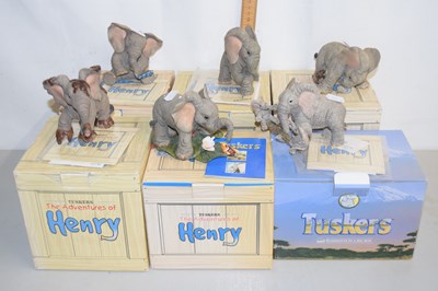 Lot 19 - Six Tuskers adventures of Henry elephant models