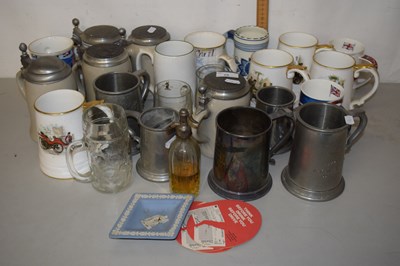 Lot 28 - Mixed Lot: Various German beer steins and...