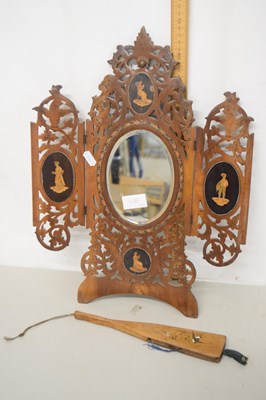 Lot 43A - An Italian Sorrento ware wall mirror in...