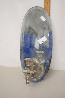 Lot 51 - A mirrored wall bracket