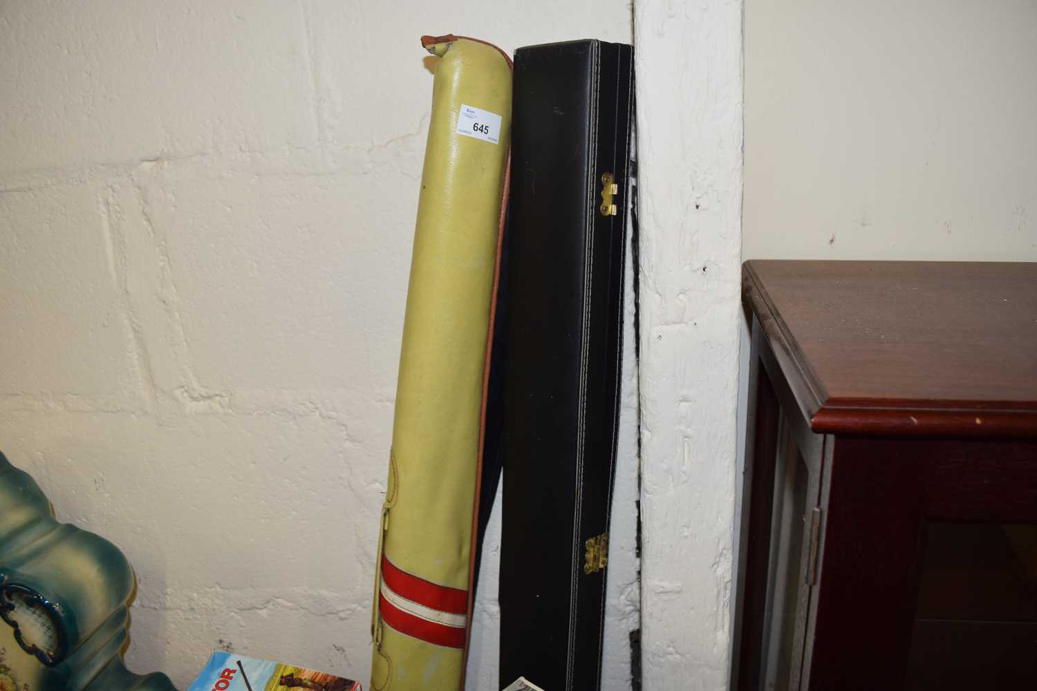 Lot 645 - THREE CASED SNOOKER CUES