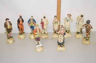 Lot 91 - A group of ten various continental commedia...