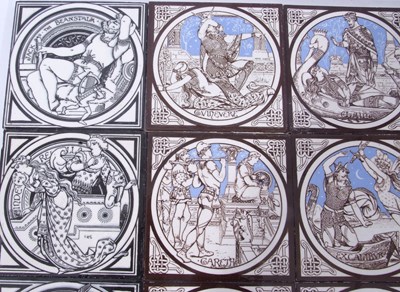 Lot 16 - Group of tiles Minton Moyr Smith, mainly with...