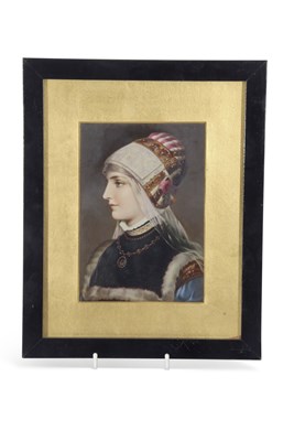 Lot 21 - 19th century KPM style plaque finely painted...