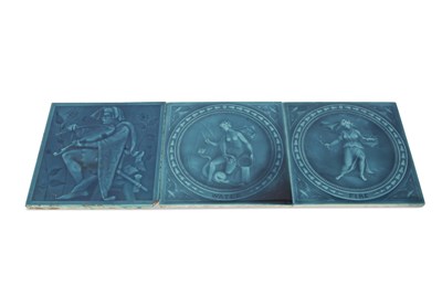 Lot 27 - Group of three Minton tiles, 19th century, two...