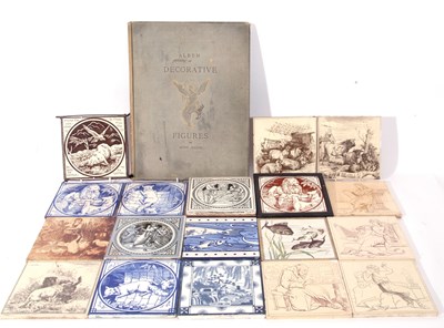 Lot 28 - Group of 19th century tiles by Minton and...