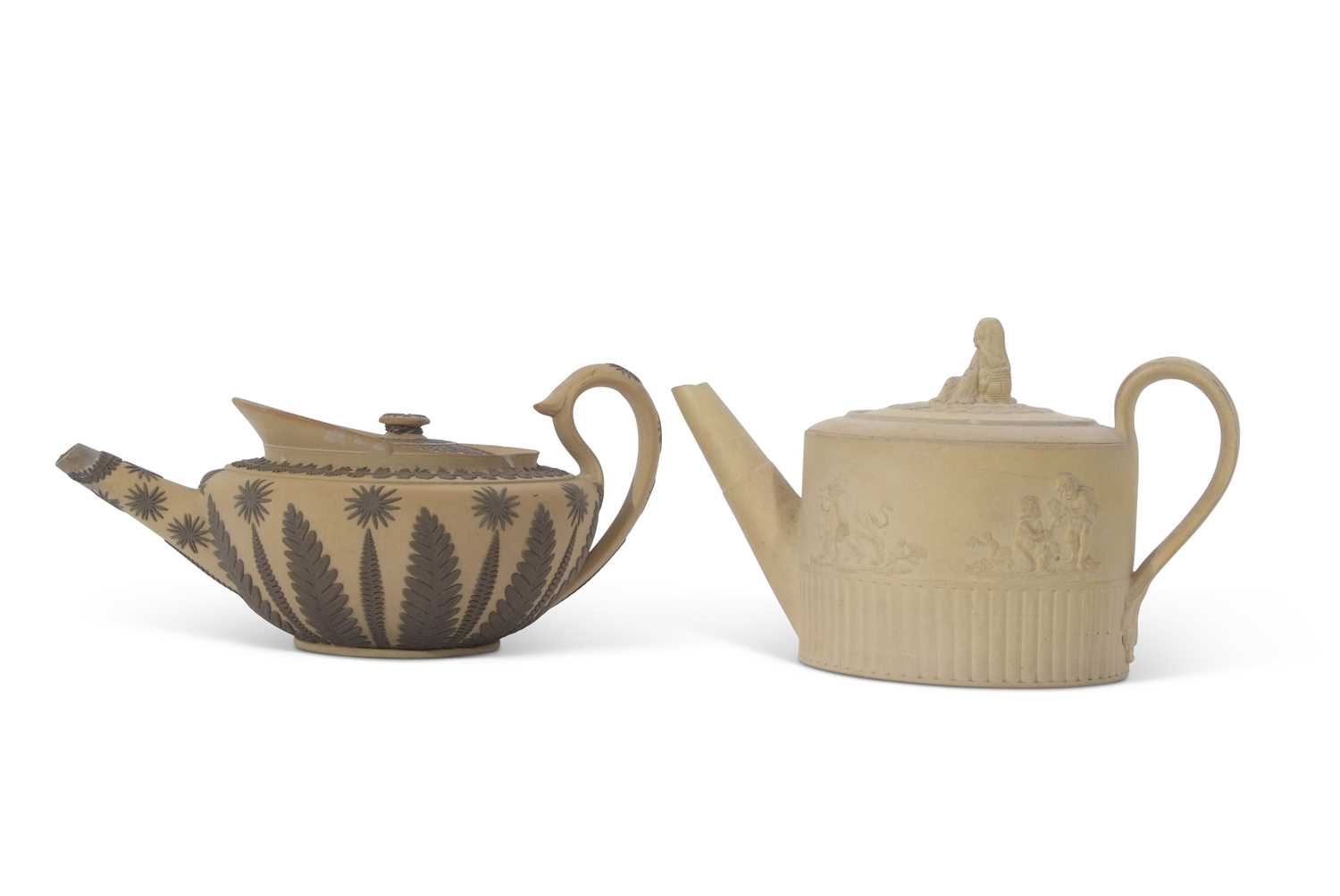 Lot 32 - Wedgwood 19th century drabware tea pot,...
