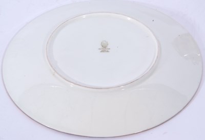 Lot 37 - Wedgwood plate painted with fruit, signed H...