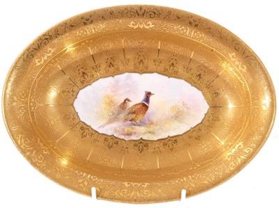 Lot 58 - Royal Worcester dish with gilt decoration and...