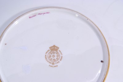 Lot 59 - Pair of Royal Worcester plates, both with gilt...