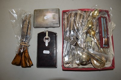 Lot 108 - Mixed Lot: Various cutlery, silver plated...