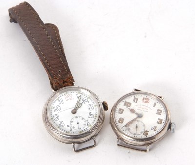 Lot 330 - Two white metal gents wrist watches to include...