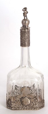 Lot 152 - An antique Dutch glass and silver silver...