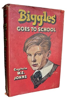 Lot 381 - CAPTAIN W E JOHNS: BIGGLES GOES TO SCHOOL,...