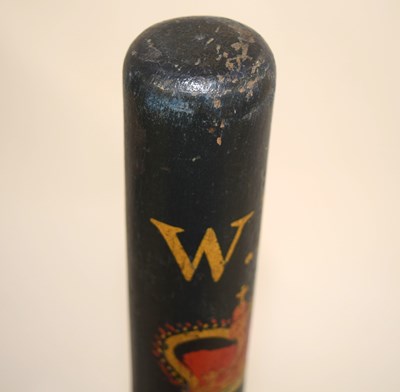 Lot 83 - 1830s William IV painted wooden police...