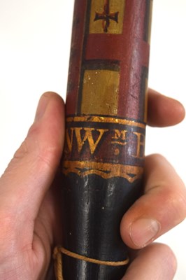 Lot 85 - William IV painted wooden police truncheon...