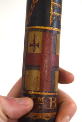Lot 85 - William IV painted wooden police truncheon...