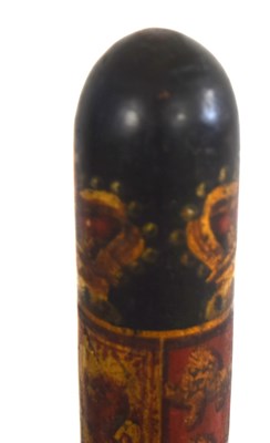 Lot 85 - William IV painted wooden police truncheon...