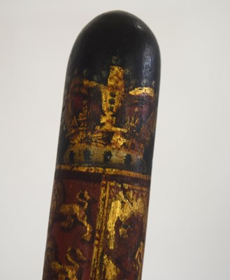 Lot 85 - William IV painted wooden police truncheon...