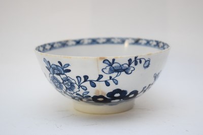 Lot 85 - Small Lowestoft bowl circa 1770, with a blue...