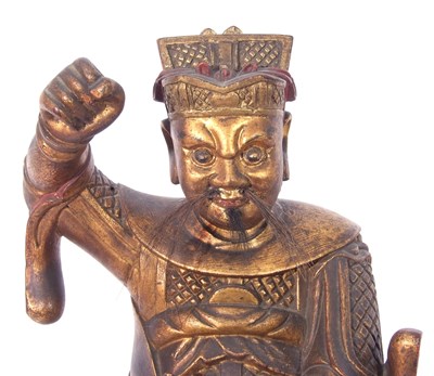 Lot 122 - Interesting wooden model of the Chinese deity...
