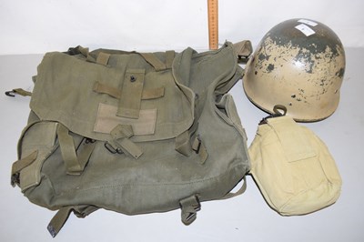 Lot 2 - 20th Century military helmet together with...